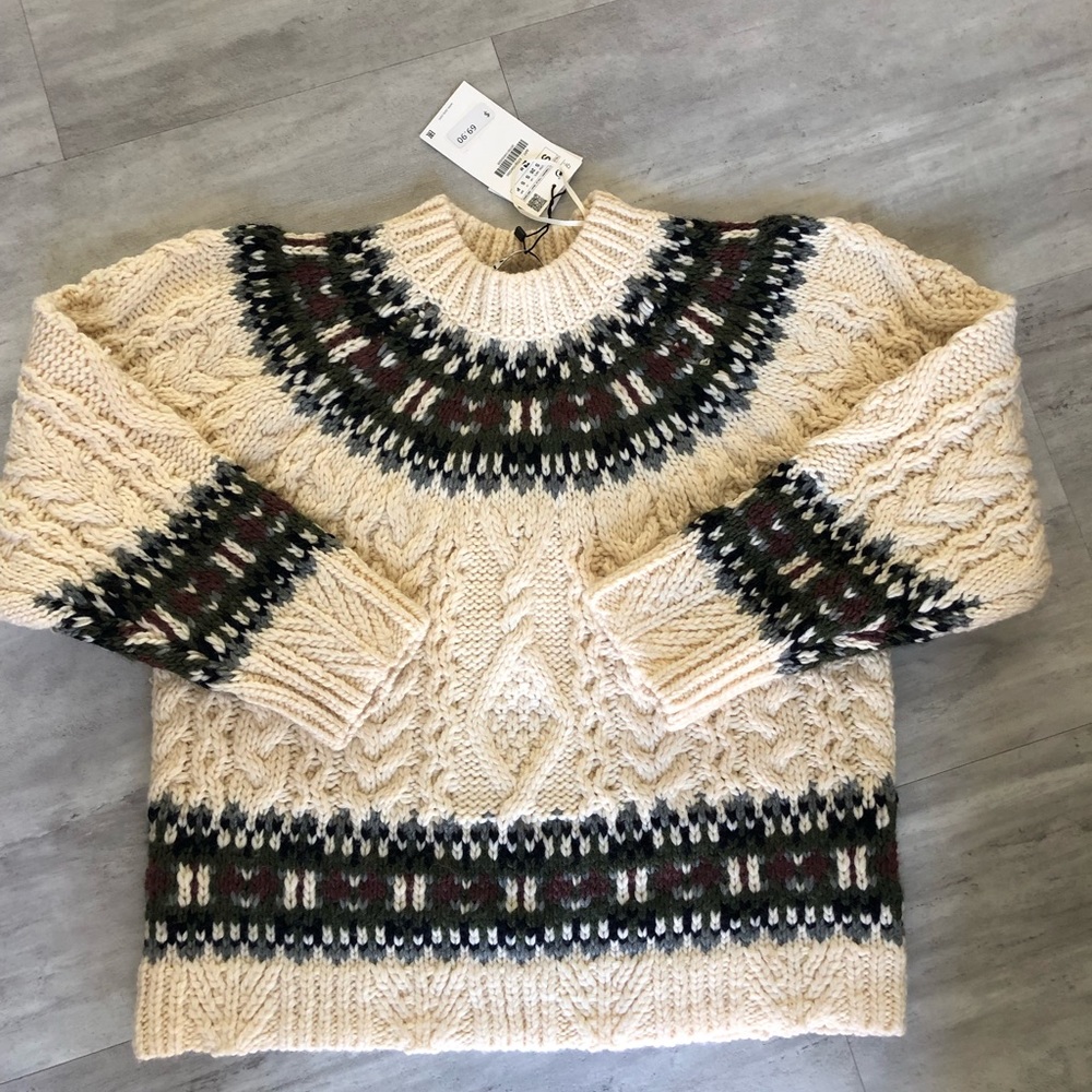Zara cable knit sweater